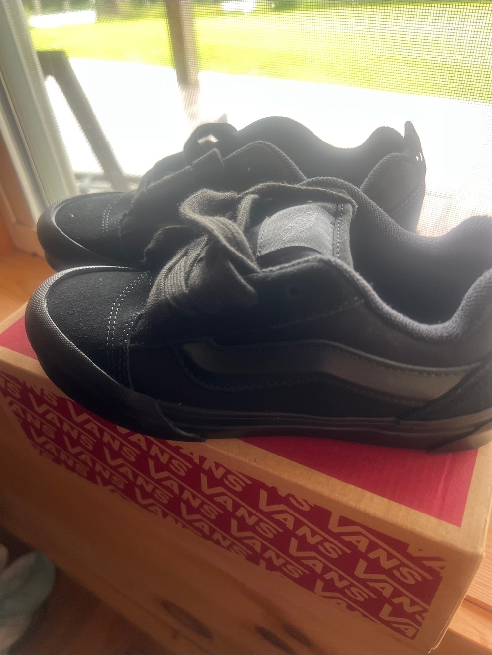 Vans Kids Black Low-Top Skate Shoes